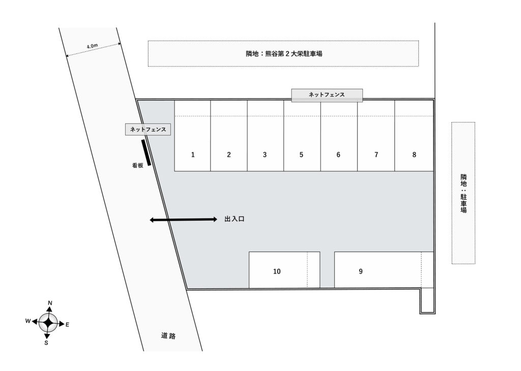 場内図 | 熊谷第３大栄駐車場