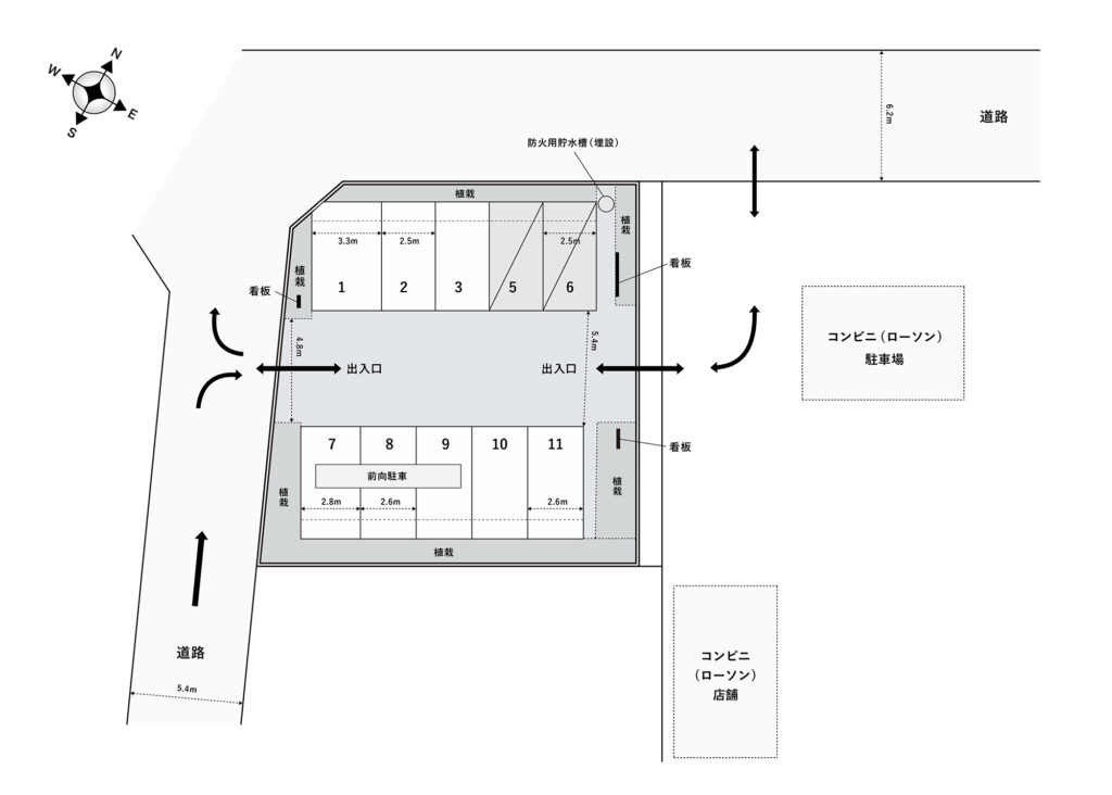場内図 | 上尾上町第４大栄駐車場