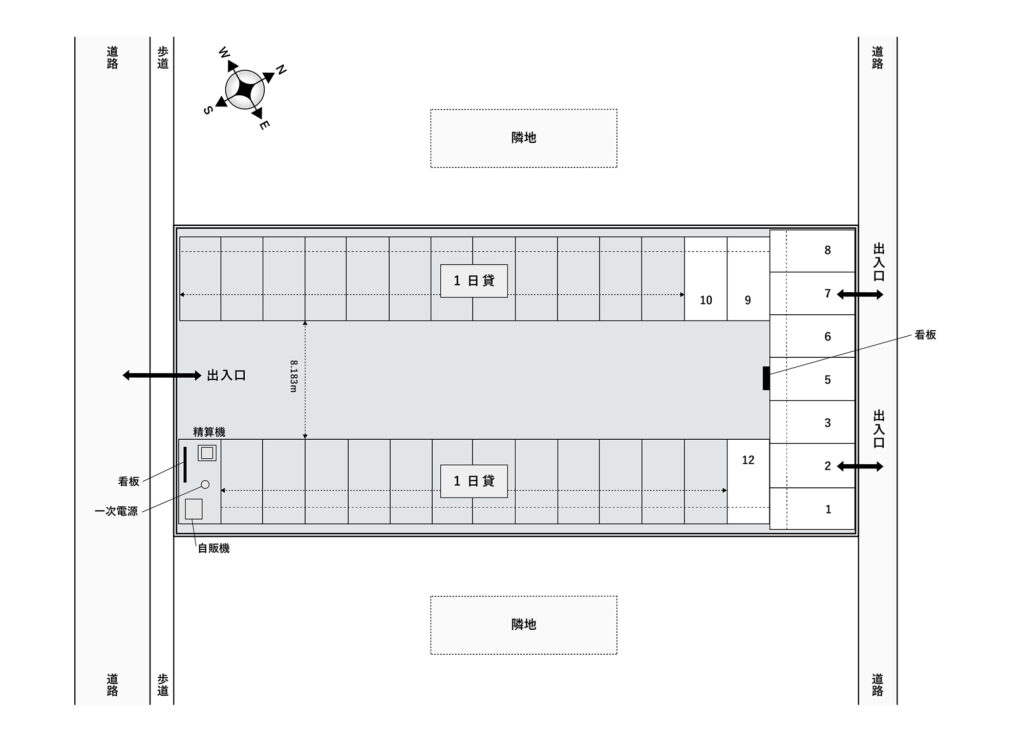 場内図 | 籠原駅北口第２大栄駐車場