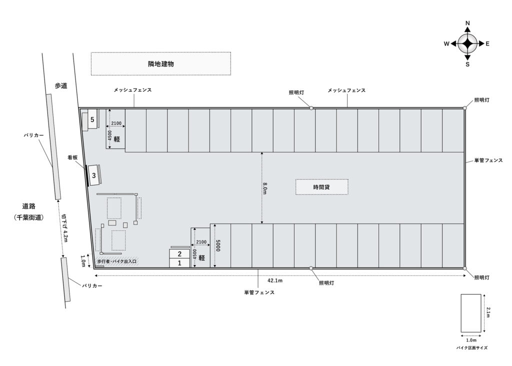 場内図 | 江戸川中央1丁目大栄バイクパーキング