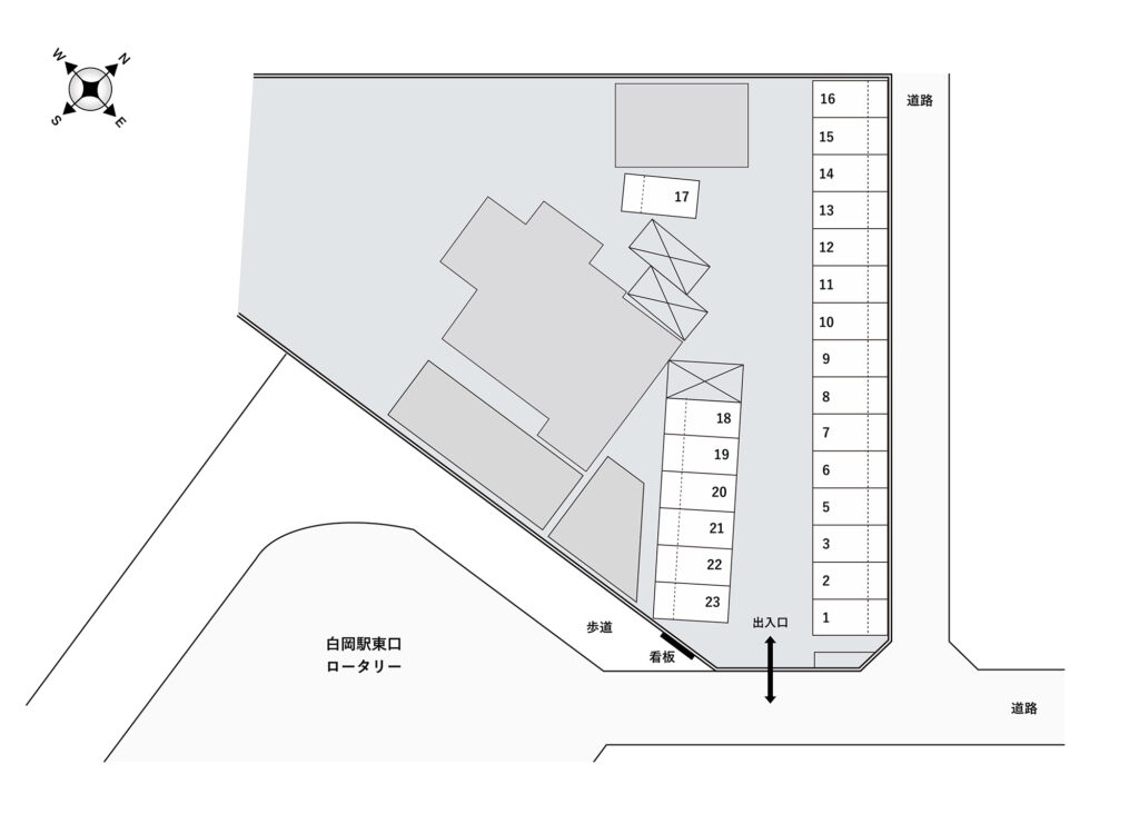 場内図 | 白岡駅東口大栄駐車場