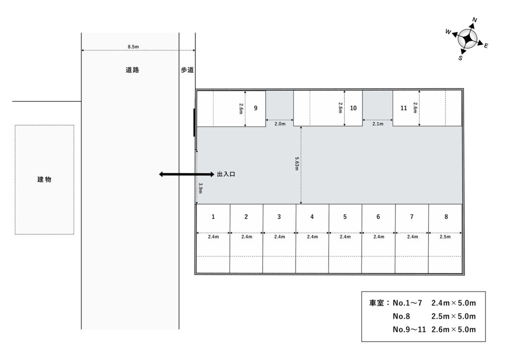 場内図 | 櫛引町第３大栄駐車場