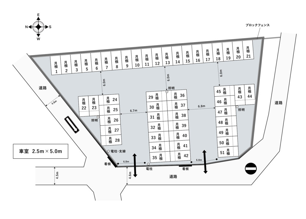 場内図 | 所沢有楽町第4大栄駐車場