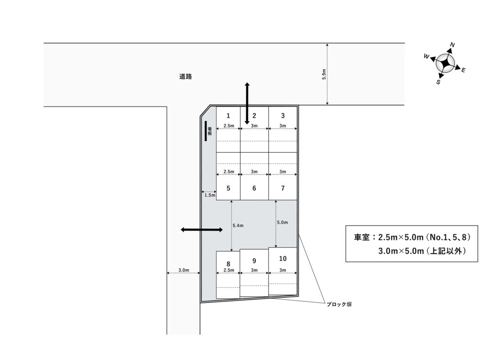 場内図 | 櫛引町第４大栄駐車場