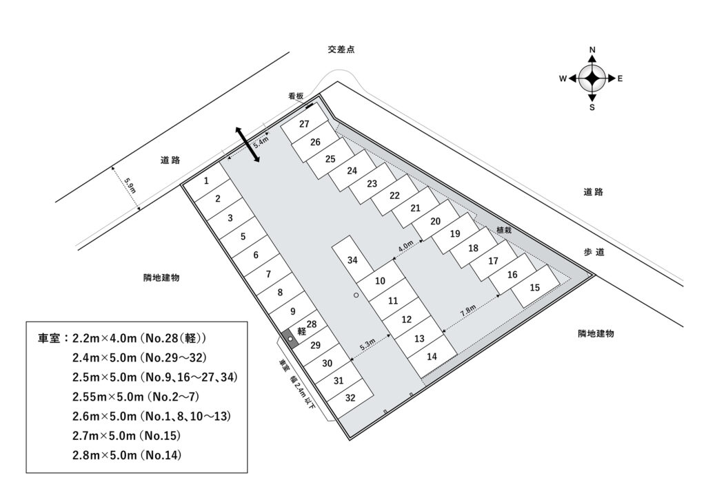 場内図 | 大谷場1丁目第2大栄駐車場
