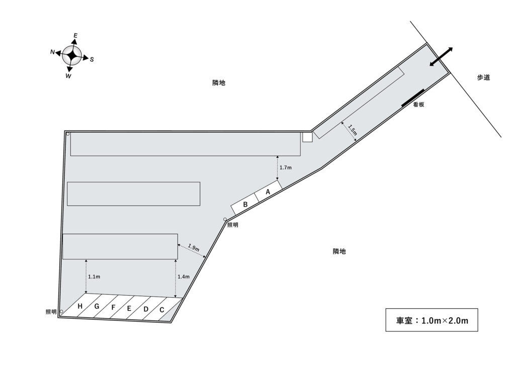 場内図 | 大栄サイクルパーク北浦和西口第４（バイク）